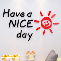 Office decoration company cultural wall sticker 3d three-dimensional positive energy inspirational slogan student dormitory renovation