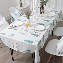 Tablecloth fabric ins cotton linen hipster rectangular tablecloth Nordic simple anti-scalding tablecloth