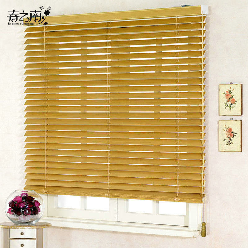 Spring South roller shutter Curtain Forged Solid Wood Shutter Bedroom Bookhouse Office Roller Shutters All Shade Wood Shutters