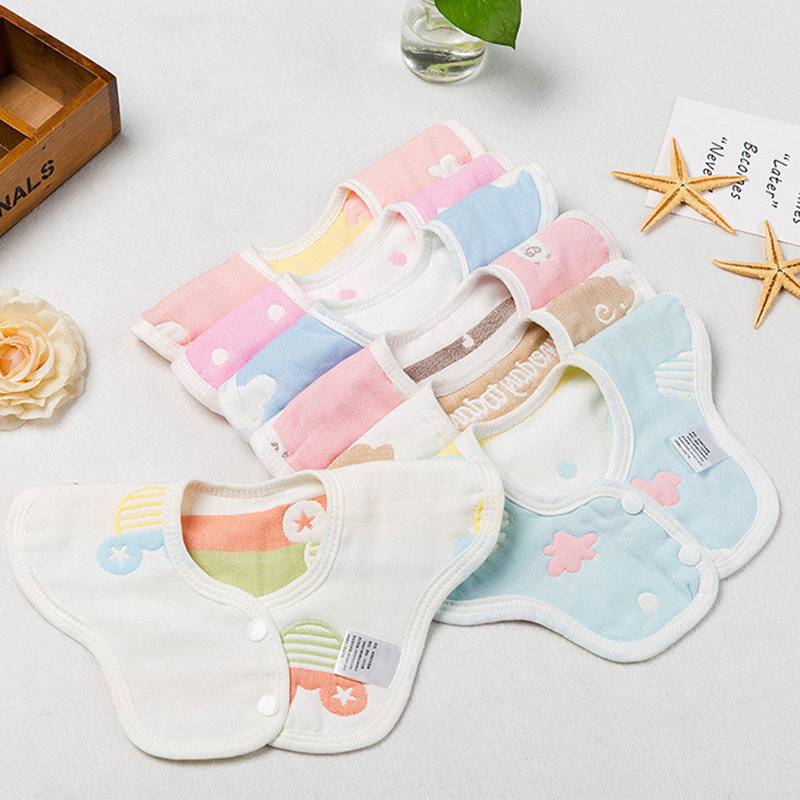 Saliva towels Baby surrounding pocket Pure cotton cloth 360 degrees Rotation baby Feeding Hood Newborn Baby Waterproof Autumn Winter