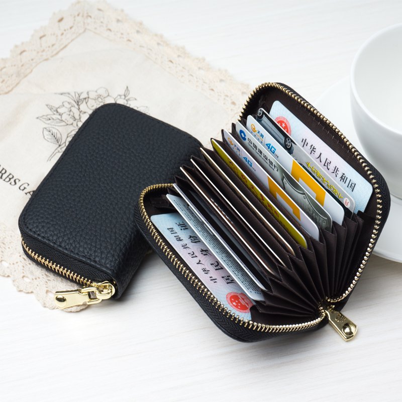 Gói thẻ nam và nữ Hàn Quốc nhiều thẻ dây kéo thẻ accordion gói thẻ tín dụng đặt thẻ ví tiền xu - Ví / chủ thẻ ví mango
