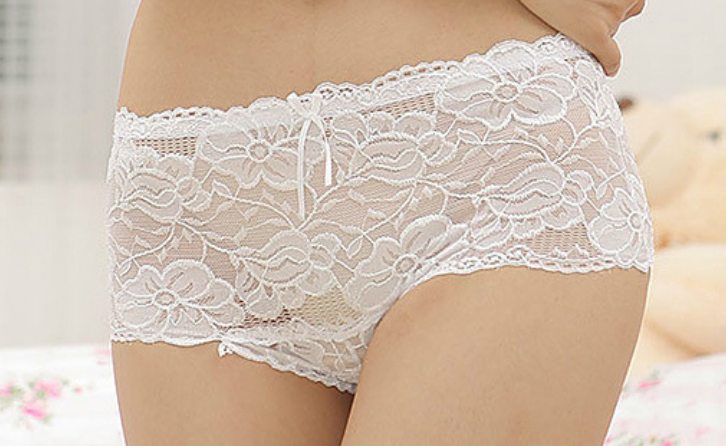 Sanya swim pants anti-walking panties pure cotton triangle safety trousers wedding photography all lace sexy underwear