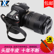 Genuine Leather camera anti-loss rope Micro Single a7rM3 Canon m50 XT30 Wrist Strap 6d200D2 D850 DSLR 5D4
