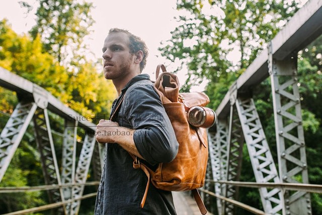 Travel Large Bag Leather Product Pattern Drawings, Backpack Pattern, Double Shoulder Bag Pattern, Hand-Sewn Bag Pattern Ef05