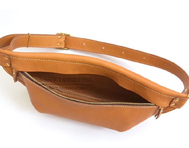 Handmade Leather Goods Pattern Drawings DIY Pattern Drawings Chest Bag Pattern Drawings Hand-Sewn Leather Goods Pattern Eb-07