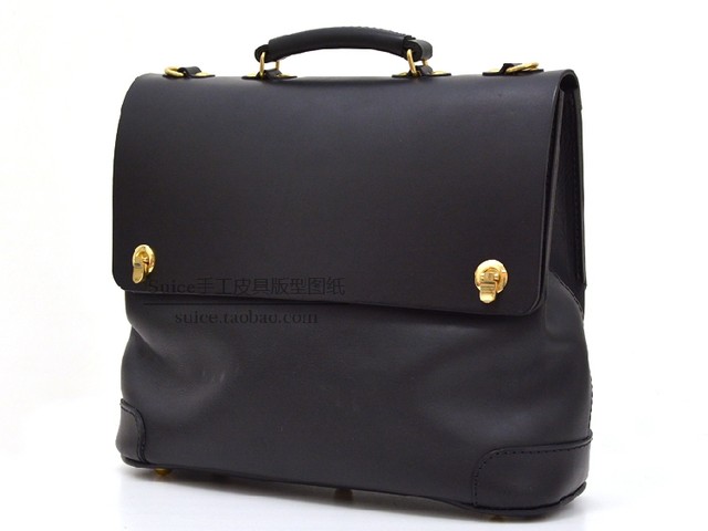 Handmade Leather Goods Pattern Drawings, Men's Handbag Patterns, Briefcase Travel Bag Pattern Making Templates