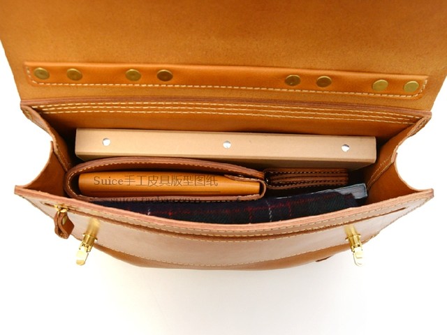 Handmade Leather Goods Pattern Drawings, Men's Handbag Patterns, Briefcase Travel Bag Pattern Making Templates