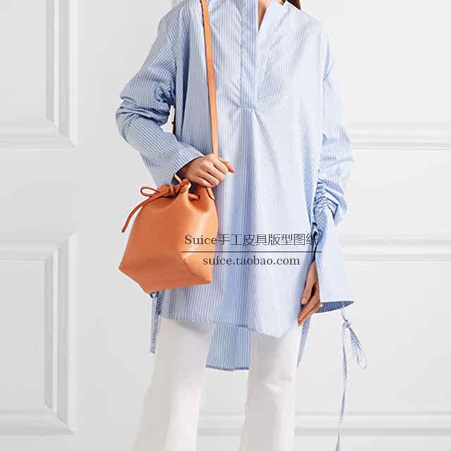 Bucket Bag, Shoulder Bag, Crossbody Bag, Leather Goods Handmade Pattern Drawings, European and American Big-Name Brand Leather Pattern Templates 40