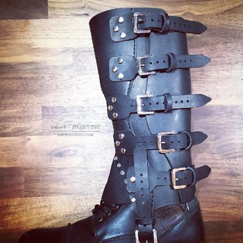 Handmade Leather Goods Leather DIY Windproof Leggings Equestrian Leggings Boots Leather Goods Pattern Drawings Cf16