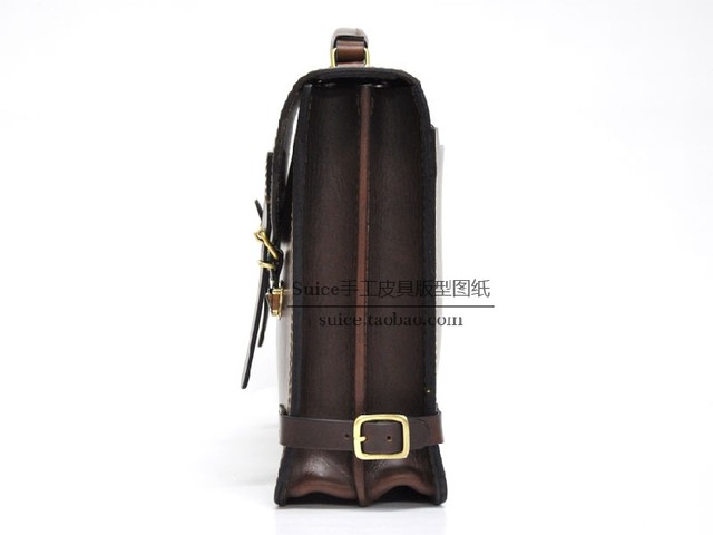 Handmade Leather Goods Diy: Handbag and Briefcase Leather Pattern Drawings, Leather Bag Making Material Model If09