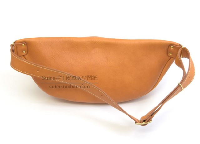 Handmade Leather Goods Pattern Drawings DIY Pattern Drawings Chest Bag Pattern Drawings Hand-Sewn Leather Goods Pattern Eb-07