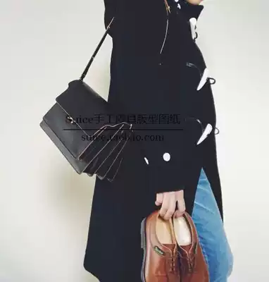 Women's bag leather drawing layout multi-card bag version fashion handmade leather drawing hand-sewn leather bag CF03