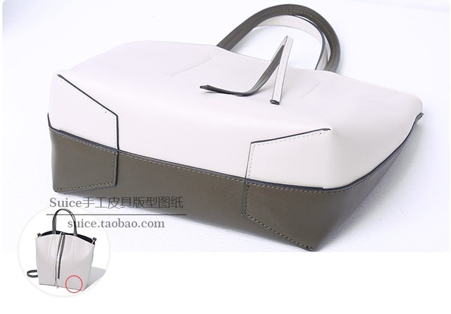 Large Tote Bag Leather Pattern Paper Template, DIY Handmade Bag Pattern Template 53