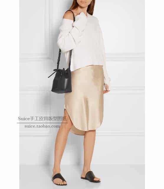 Bucket Bag, Shoulder Bag, Crossbody Bag, Leather Goods Handmade Pattern Drawings, European and American Big-Name Brand Leather Pattern Templates 40