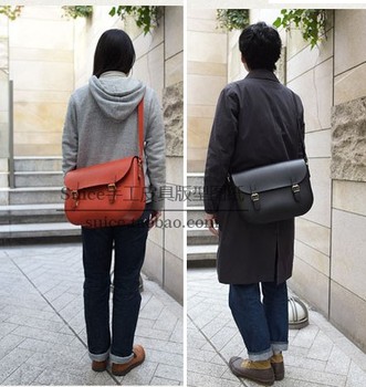 Men's and Women's Cross-Body Large Leather Pattern Business Trip Briefcase Drawings Handmade DIY Leather Goods Making Drawings 61