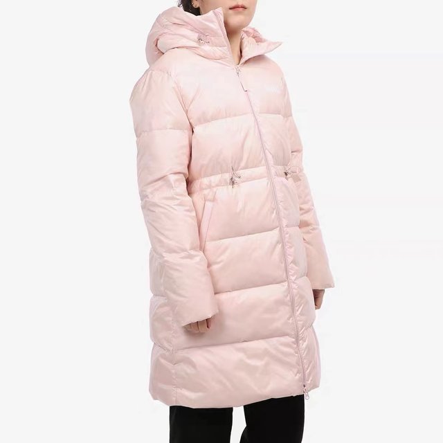 PUMA Pink Down Jacket Women's 2023 Spring New Sportswear Long Hooded Jacket 846334