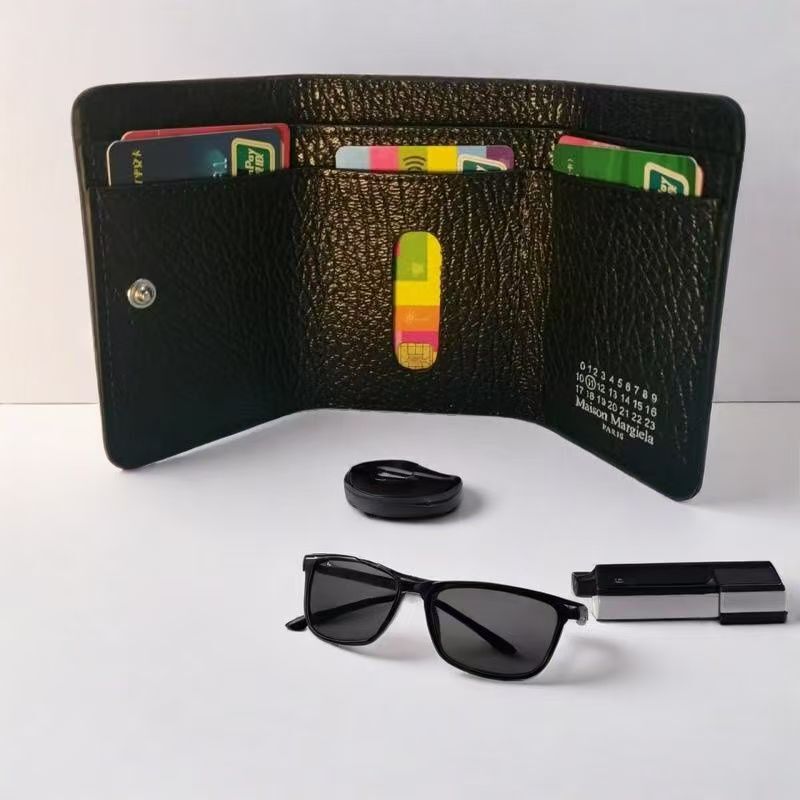 Margiela Style New 70% off Wallet Cowhide Margiela Mm6 Short Wallet Men and Women Small Card Holder