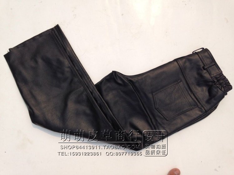 Pantalon cuir homme droit pour hiver - Ref 1481546 Image 16