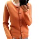 Lazy style sweater women's discount clearance winter cardigan short candy color loose Korean style thick wool top sweater