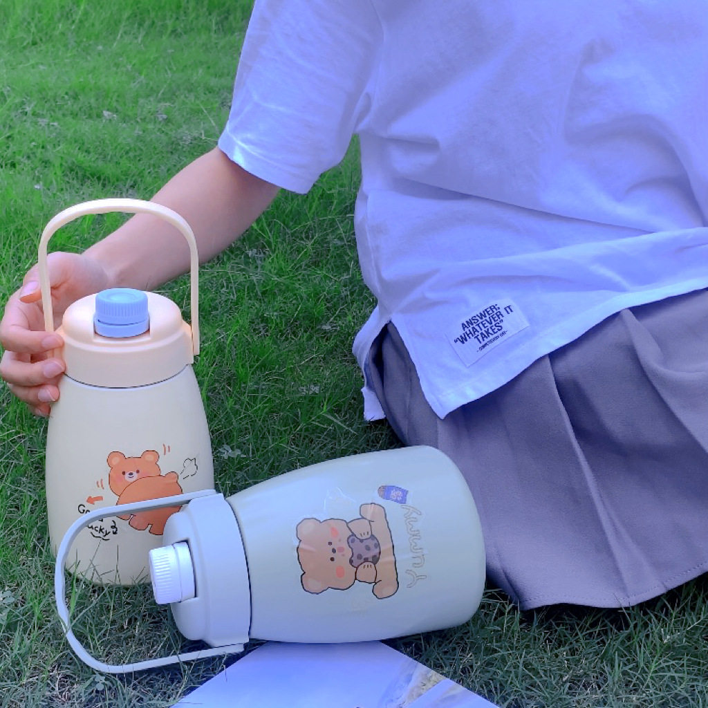 Big belly mug stainless steel super large capacity ins wind net red belly cup kettle lady cup with handle