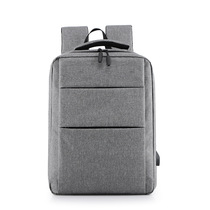 New Korean computer backpack mens simple business USB charging backpack travel bag custom logo pattern