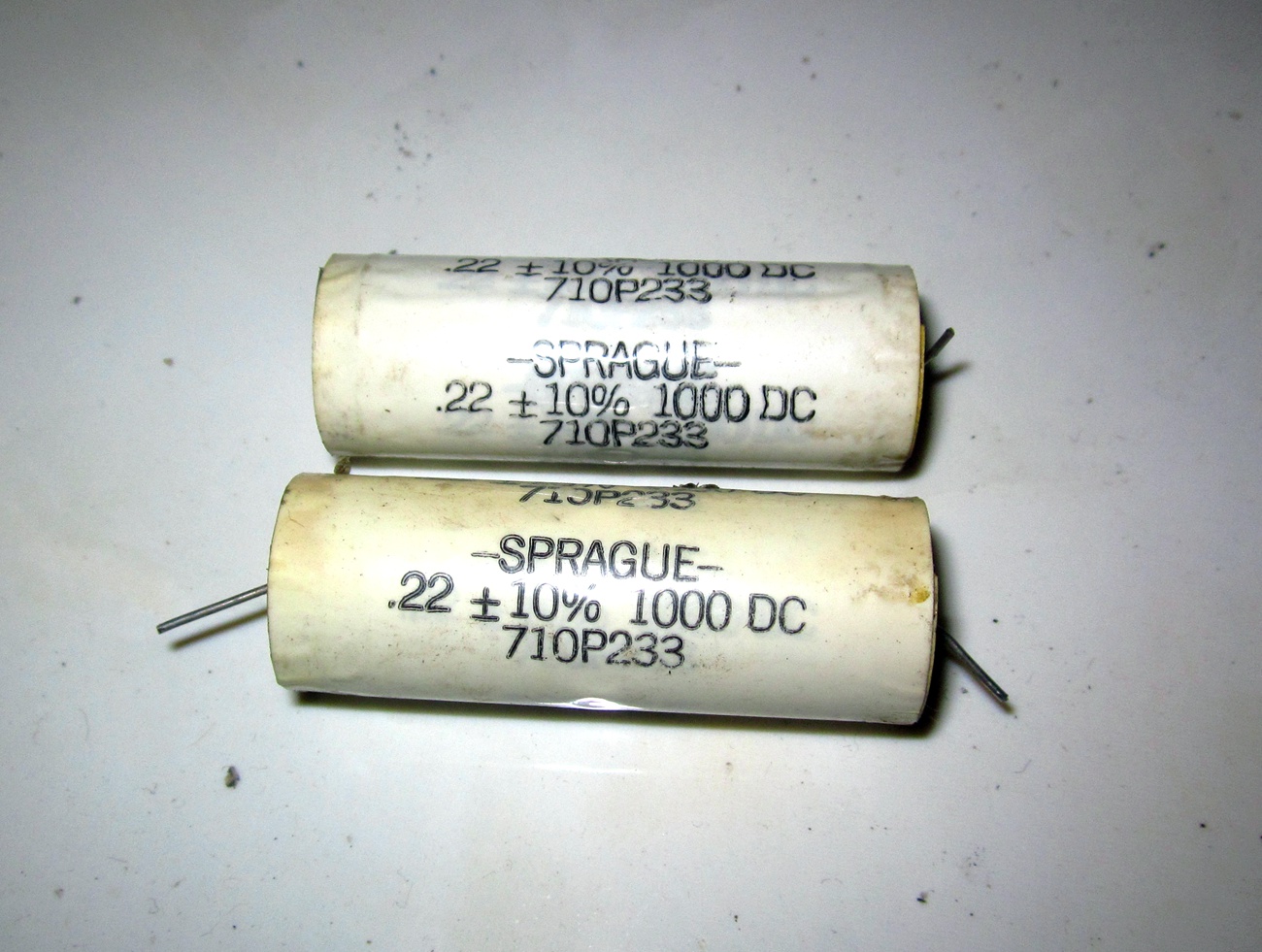 ANTIQUE SPRAGUE SISOFT 0 22UF 22UF 1000VDC FILM CAPACITOR