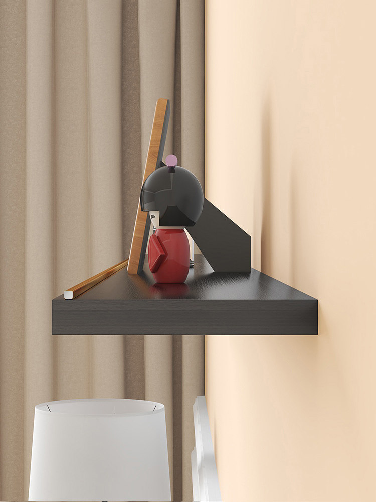 Anti-word board wall partition wall shelf wall finishing shelf upper wall board wood wall hanging storage