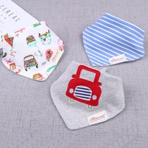 3-pack autumn and winter thickened baby triangle towel saliva towel Baby bib small scarf Cotton double snap bib