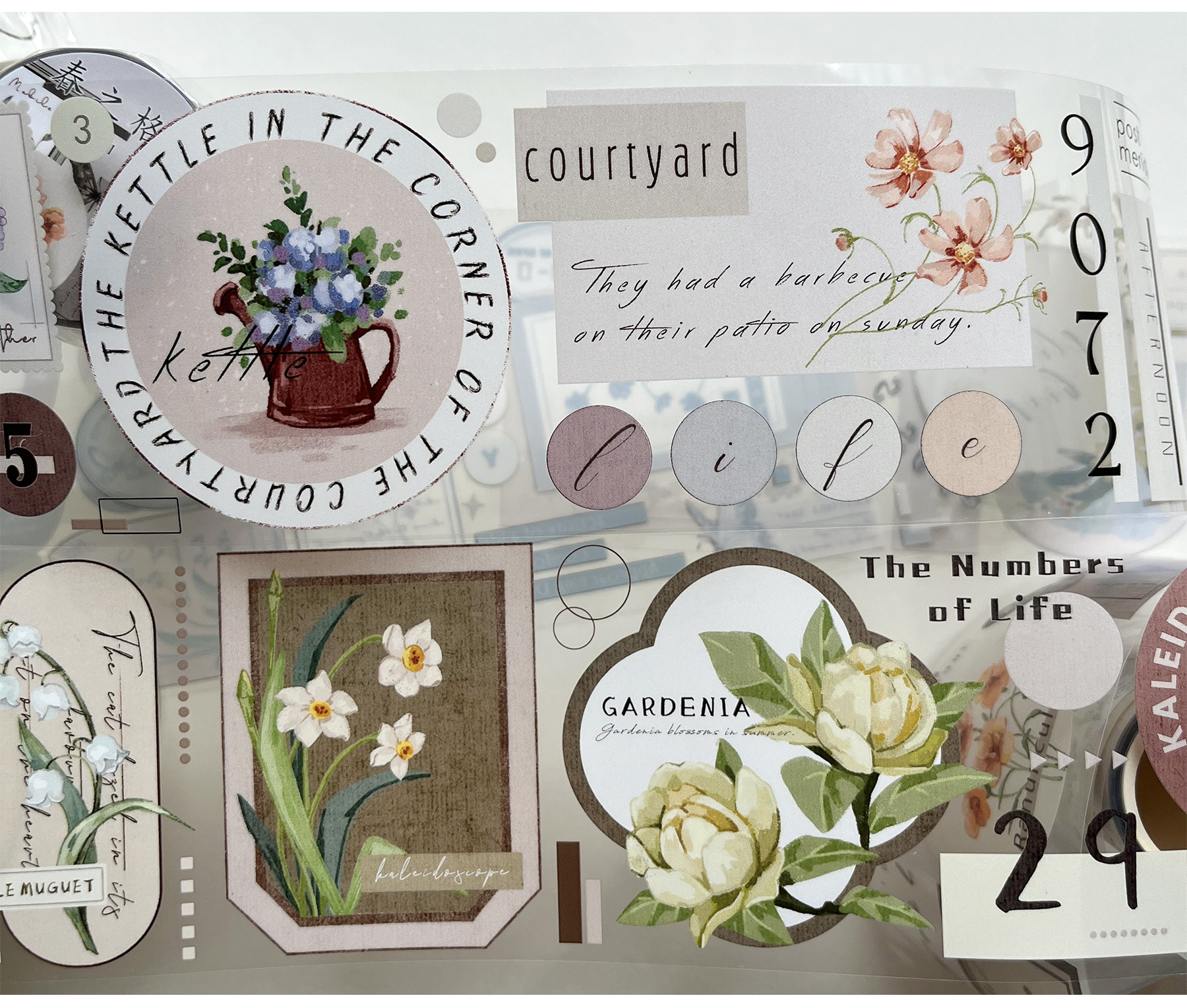 Vintage Blume Schmetterling Wörter Gitter gestanzt Haustier Washi Bänder Handwerk liefert DIY Scrapbooking-Karte machen dekorative Plan Aufkleber – Detail 13