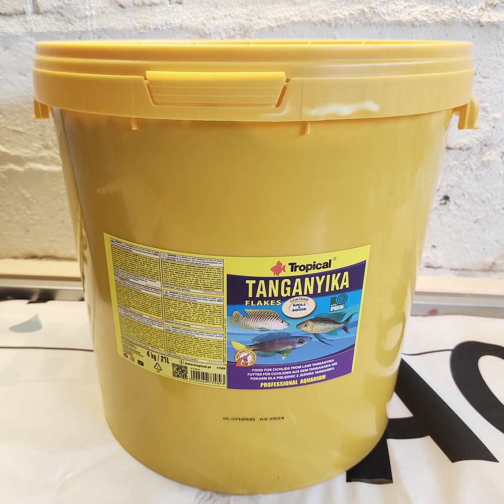 Zhubik Tropical Tanganyika Lake Flakes 4 kg 21 litre Original Packaging Germany Direct Mail