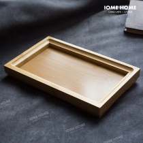 Zhiyu Japanese-style bamboo and wood sake A pot four cups tray Water cup Tea ceremony cup Rectangular tea cup size bamboo plate