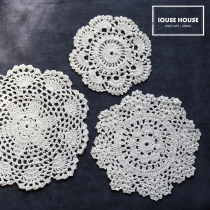 Zhiyu zakka groceries Japanese handmade cotton thread woven crochet Fresh literary hollow coaster plate pad snowflake pattern