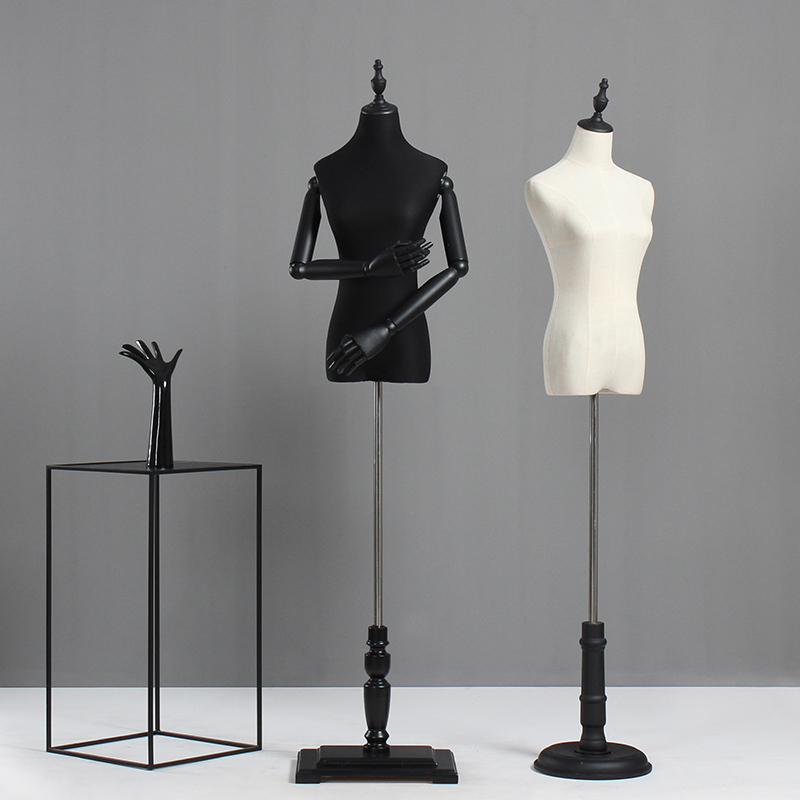 Model props female half-staple clothing store models women's clothing window display frame wedding dress model