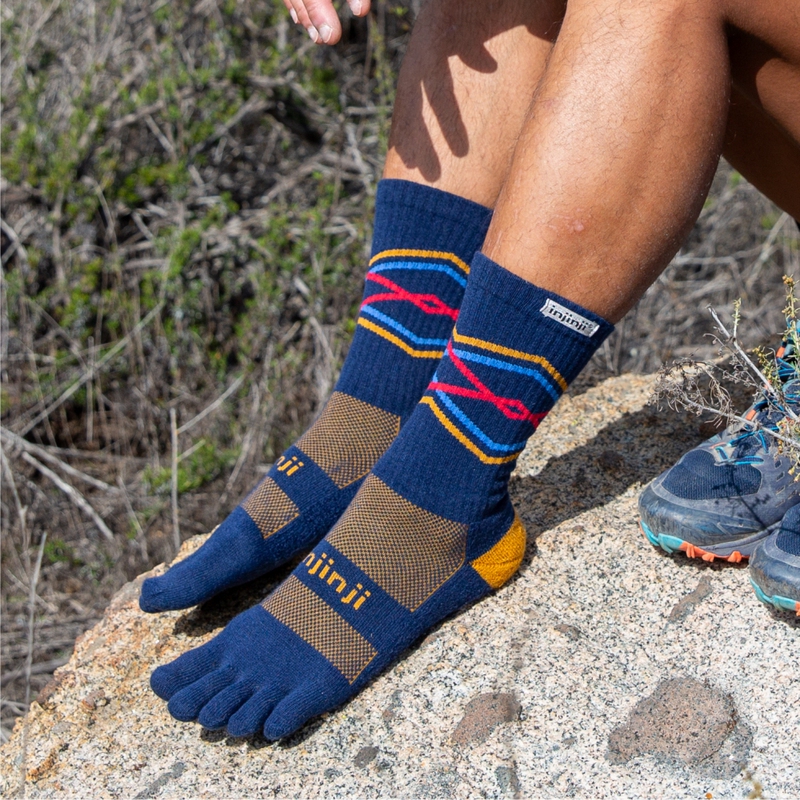 Injinji Five-Toe Socks, New Autumn and Winter Model, for Cross-Country Hiking, Trekking, Running, Sports Socks, Mid-Length, Thickened Outdoor Socks