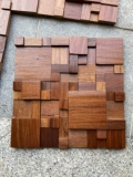 Мозаика с твердым деревом китайская трехмерная деревянная квадратная салон красоты интернет-кафе старая лодка дерево log