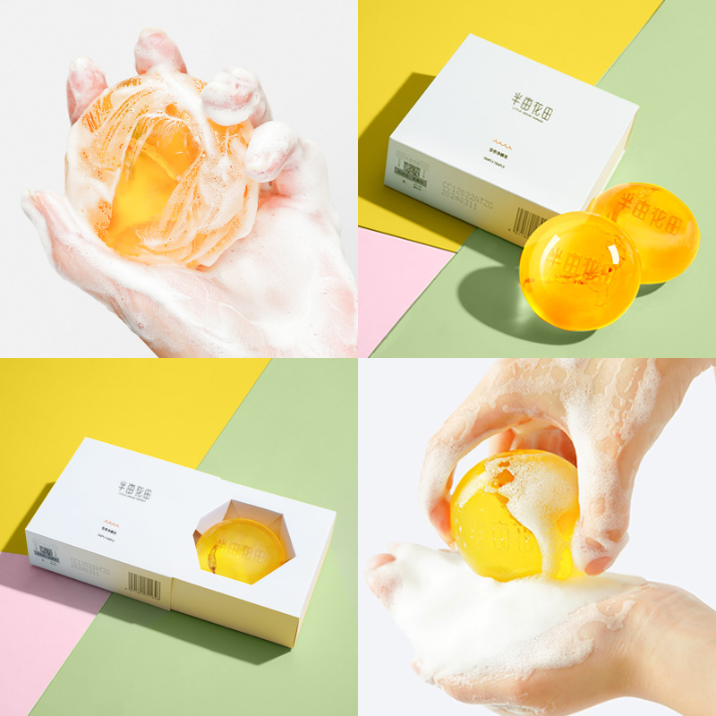 Half mu of flowers with mite Mite Soap Wash Face Soap For Mites Perfumed Soap scented persistent men and women Face Soap Back Control Oil Bath