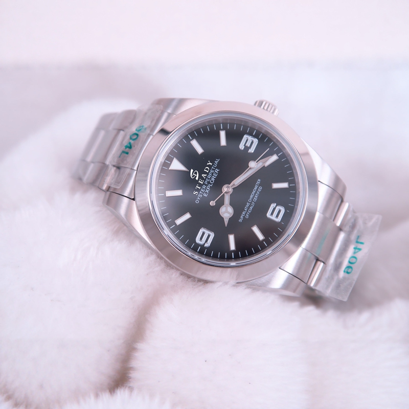 Free Shipping Steady Rx Explorer Type M224270 Automatic Mechanical Watch All-Steel Classic Men's Watch 06