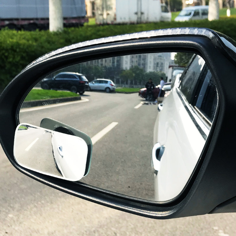 Car rear mirror Small round mirror Auxiliary reversing artifact 360 degree rotation HD glass boundless wide-angle blind spot mirror