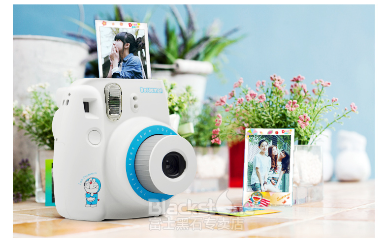 Fuji instax mini8 哆 啦 một gói máy ảnh hẹn giờ mèo với camera Polaroid