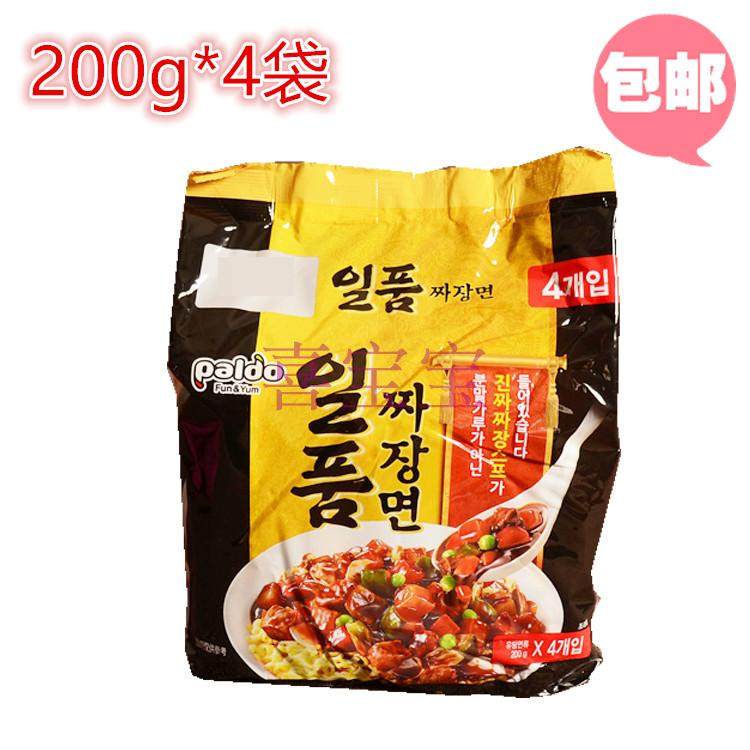 Korean paldo eight-course royal meal fried sauce noodles 200g*4 packs one product fried sauce noodles ramen