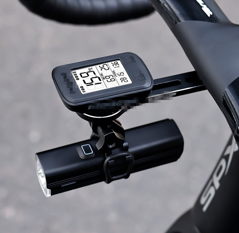 Велокомпьютер 自行车公路车一体把铝合金直柄码表架夜骑车灯前灯手电筒一套搞定 Essen