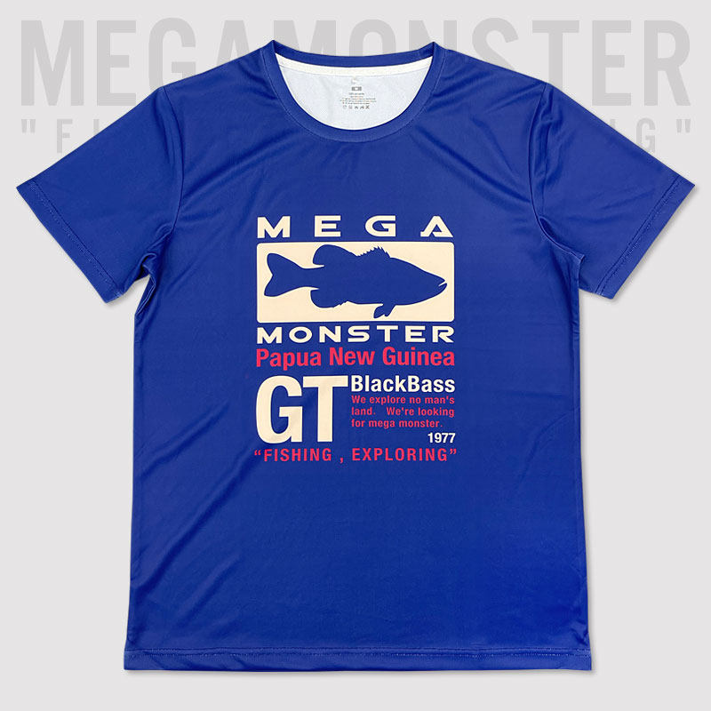 MEGAMONSTER SUNSCREEN LUJA Fishing Speed Dry T-shirt Breathable Short Sleeve Sea Fishing Ride Casual Summer Dress Papua
