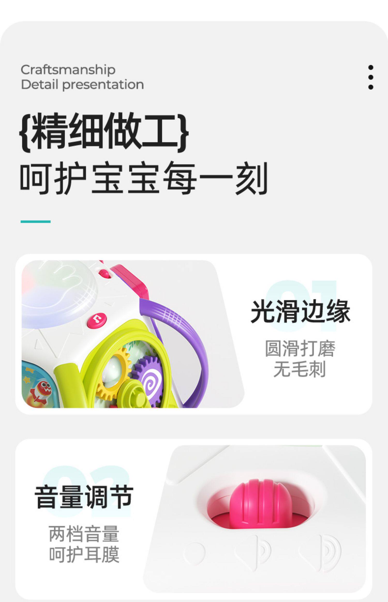 Детские обучающие компьютеры, электронные плакаты 汇乐六面体婴儿玩具手拍鼓0-1岁多功能早教百宝箱拍拍鼓周岁礼物 HOT