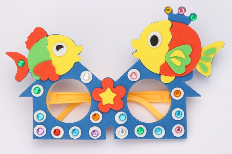 Trẻ em tự làm kính handmade sáng tạo dán vật liệu sản xuất gói mẫu giáo bé đồ chơi giáo dục xe đồ chơi cho bé