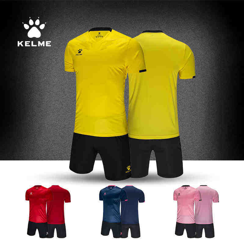 Kelme calme football suit men's custom match training suit adult short sleeve jersey