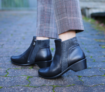 Now choose it for comfort German KUFENBERG 6-7926 wide last middle heel stitching short boots