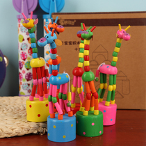 Wooden rocking animals will shake and roll giraffes Wooden springs will dance giraffes Wooden educational toys