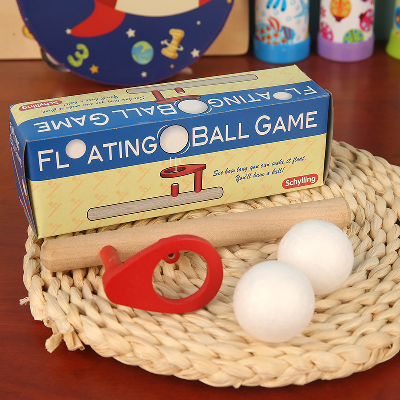 Wooden floating ball Floating ball Blowing foam ball toy Children's parent-child toys Nostalgic toys Exercise heart volume