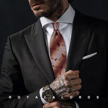 Royallords to Tibetan level * wide version of wine red gradient geometric pattern Retro genuine silk casual male tie Z554