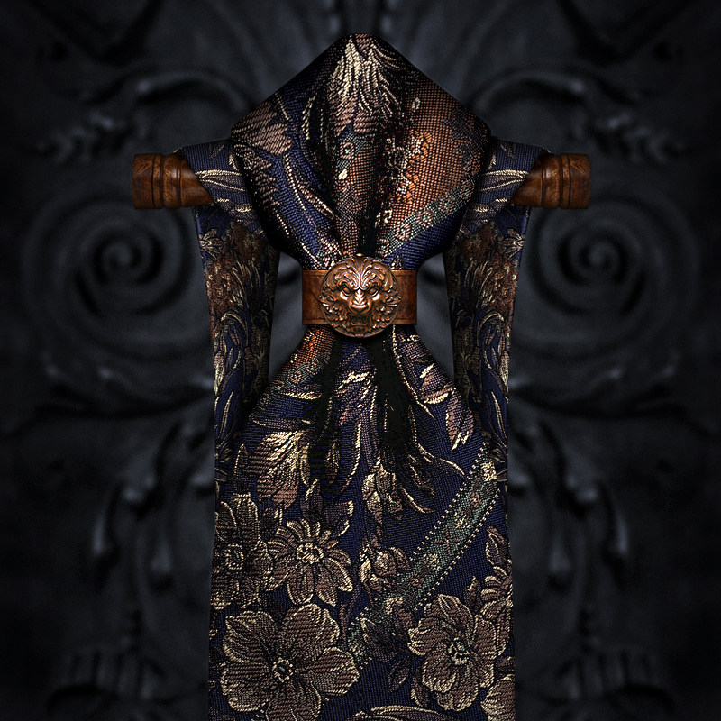 Orville twilight autumn floral stripe embroidery vintage tie pattern men's formal business casual men's silk gift box